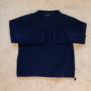 Lands’ End Pullover Fleece Navy 14-16 Made in USA